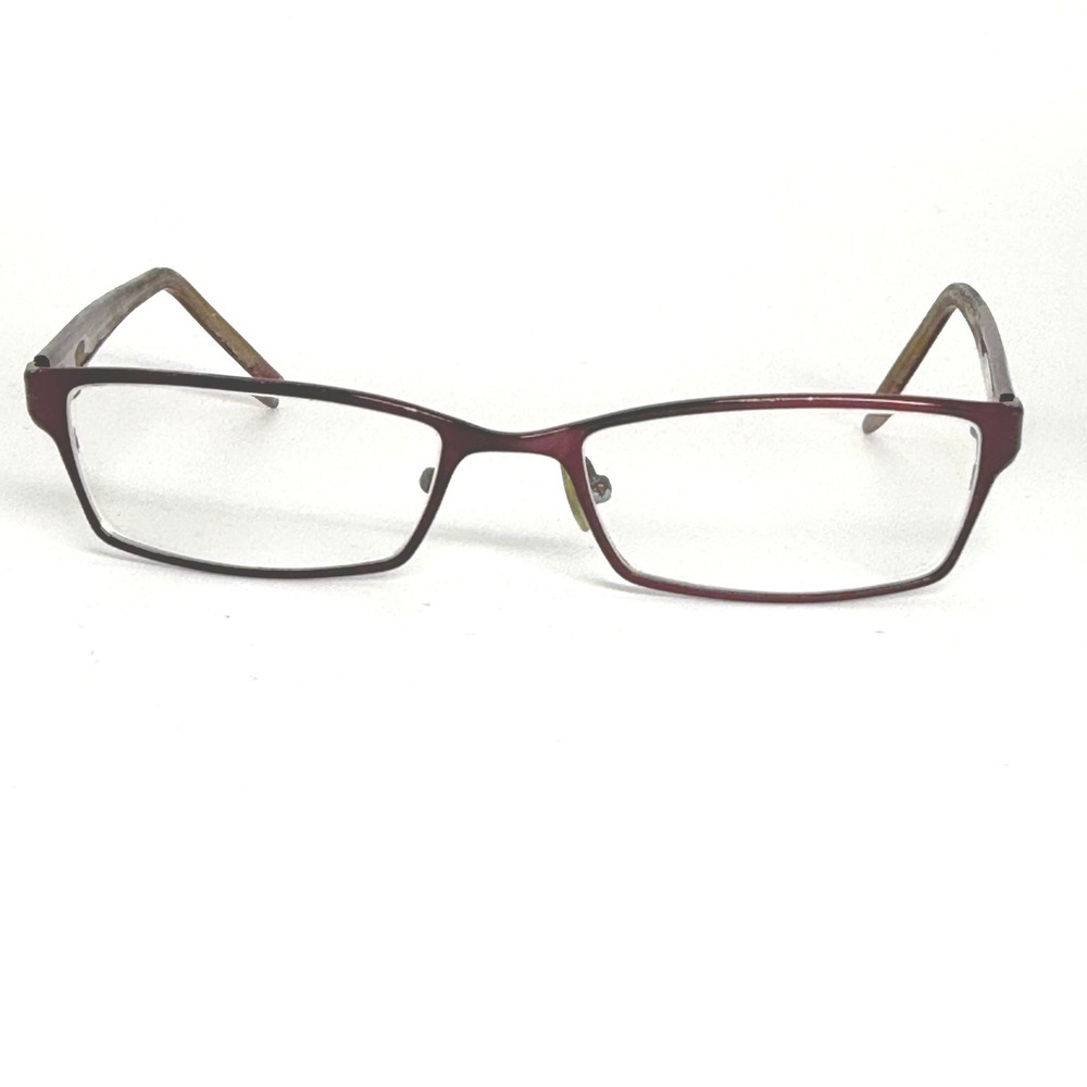 Modo 4010 Eyeglasses Frames Dark Red Purple Rectangular 52-17-138 Handmade Japan
